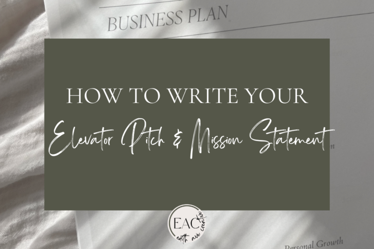How to write your Elevator Pitch & Mission Statement